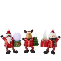 Winter Lane Set Of 3 Illuminated Dangle Sitters