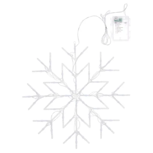Winter Lane Set Of 2 Twinkle Snowflakes With 6-Hour Timer