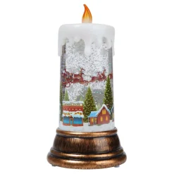 Winter Lane Spinning Led Glitter Candle