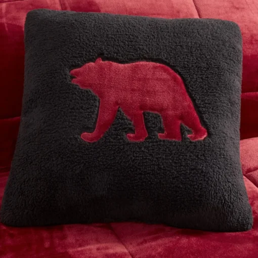 Woolrich Alton 3-Piece Red/Black Plush To Sherpa Twin Comforter Set