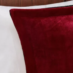Woolrich Alton 3-Piece Red/Black Plush To Sherpa Twin Comforter Set